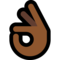 OK Hand - Medium Black emoji on Microsoft